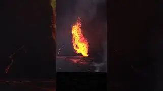 Spectacular Volcanic Eruption Captured during the Night