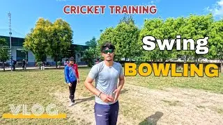 Swing Bowling in nets session 🏏😯#cricket #cricketlover #vlog #fastbowling 