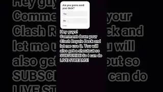 #ClashRoyale #CRDeck #DeckRequest #ClashRoyaleDeck #CRCommunity #ClashRoyaleShorts #GamingShorts #CR