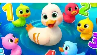 “Counting with Ducks! 🦆 Five Little Ducks Nursery Rhyme”