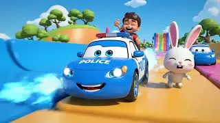 The Wheels on the Police Car Go Round and Round | Kids Song