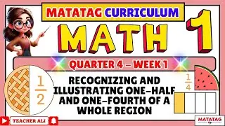 GRADE 1 MATH 1 QUARTER 4 WEEK 1 MATATAG RECOGNIZING AND ILLUSTRATING ONE HALF AND ONE FOURTH