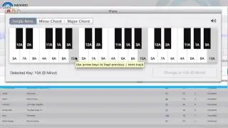 Mixed In Key 6's Piano Keyboard
