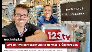 Kay Zimmer und Georg Mahn von schuhplus live bei 1-2-3.tv
