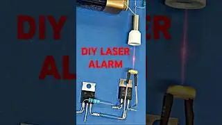 DIY Laser Security Alarm! | Simple Home Laser Tripwire Circuit #shorts
