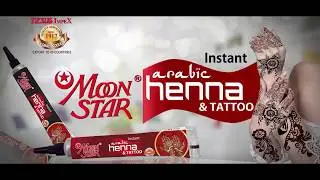 india's no 1 Moon Star Instant Tattoo Herbal Henna Ammonia Free.