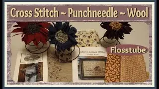 #flosstube 17.10.23 Вышивка крестом ~ Вышивка иглой ~ Цветы из шерсти ~ Новый конструктор схем