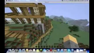 Minecraft modern house with pool