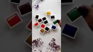 #thooviarts #watercolours                                       Thoovi - Half Pans-Cosmos