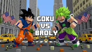 Minecraft x Funny War Men Earth : Goku Vs Broly in Dragon Ball.