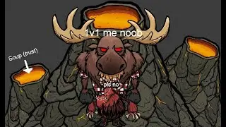 Woodie VS Klaus Dont starve together island adventure-shipwrecked mod