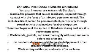 Giardiasis Sexual Transmission: What You Need To Know