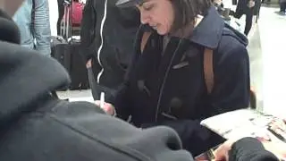 Constance Zimmer of Entourage signing autographs