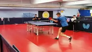 Juniorliga(P2)/8.SINGLE/2.S&AElig;T // CPH - Hvidovre 1 vs.  OB Bordtennis 2, Chelinda imod Gustav