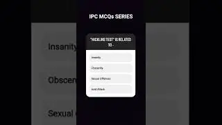 correct option is - Obscenity. #ipc#judiciary#mcqs#preparation#lawyering #lawschool