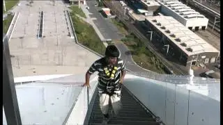 Athilesh at the Big Rush! - the World's Tallest Swing @ Moses Mobida Stadium, Durban