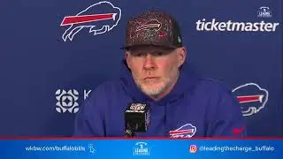 Buffalo Bills head coach Sean McDermott speaks to the media