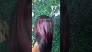 Purple/black hair 💜🖤 #hair #customwig #upartwig #highlights #purplehairdontcare #purple