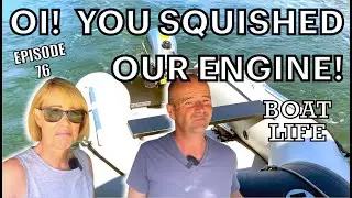 Squished! Our ENGINE gets twisted! : Wide Beam Boat Life | 76