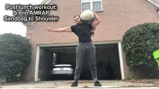 5 min AMRAP Sandbag to Shoulder 