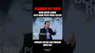 Sesumbar Roy Suryo Akan Bantai Semua Putus Patah Perkara Bolak Balik Selasai Gak Bakalan Maju Lagi!