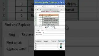Remove Special Character In Excel #excel #exceltips #exceltutorial #msexcel #shorts #youtubeshorts
