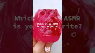 cherry clear slime 🍒🆚🍿 popcorn foam crunch! which ASMR is better? #slime #asmr #satisfying