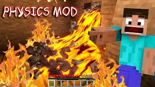 Minecraft, But it's Too REALISTIC...physics mod #physicsmod