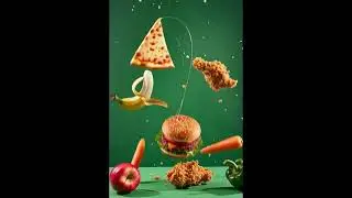 FREE Green Screen Falling Food Effect 🍔🍕 | Chroma Key Overlay (No Copyright)