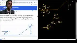 JEE MAIN PYQ: q 11 energy conservation in pure rolling