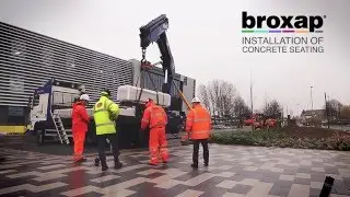 Installation of Concrete Seating at BET 365 Corporate Offices | Broxap