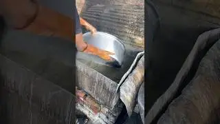 Aluminum big cooking pot polishing process #shorts #viral #how