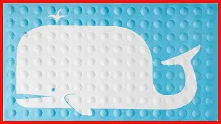 Experience Safety and Style with the Natural Rubber Whale Bath Mat