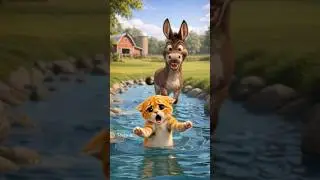 wait for end 😆😆 #funny #comedy #ai #cat #donkey