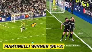 Arsenal Fans Reactions to Martinelli (90+3') Goal vs Real Madrid