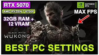 RTX 5070 | Ryzen 7 8700F | Black Myth Wukong Benchmark &ndash; High Settings Performance!