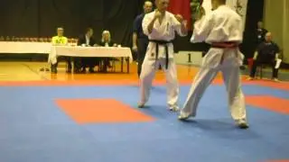 Karate Kyokushin 1 walka Krzysztofa Sosn&oacute;wki na MP PFKK Nowa Ruda