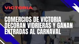 🛍️🎭 Comercios de Victoria decoran vidrieras y se suman al Carnaval