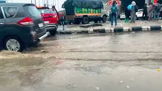 Meerut byepass Near Miet college Meerut Side effects of raining 🌧️ difficult to crossing #mietmeerut