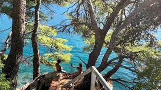 Dubrovnik quartier Lapad sunset beach et promenade 