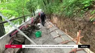 Vset&iacute;n: Rekonstrukce chodn&iacute;ku Panskou zahradou na Horn&iacute; město pokračuje