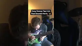 Easy Sweep Tap Lick That Sounds Hard🎸🤘#shorts