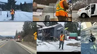4th Vlog: Amazon Delivery in Snow ❄️ Winter Roads in Canada 🚚📦 #amazonvlog#amazondelivery