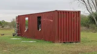 Shipping Container Modification has started.