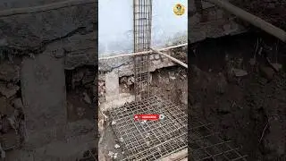 Column Not at Footing Center | #construction #civilengineering #site #footing #column #ytshorts