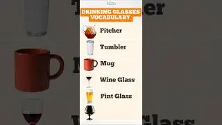 Did you know these terms for drinking glasses? #english #learnenglish #vocabulary