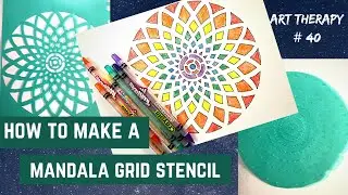 How to make a mandala grid stencil using a file divider. Diy Mandala grid stencil for beginners.