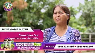 Hypertension, Arthritis Rosemarie Nazul | KINGS Herbal Plus Testimonial