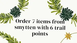 Buy 7 items with 6 trail points in smytten and get free gift