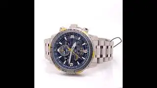 Towne Jewelers Citizen Blue Angels Promaster Skyhawk A-T Eco Drive Super Titanium Fashion Watch